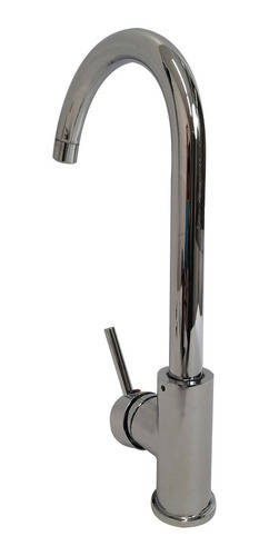 Imagen 4 de 6 de Canilla Griferia Para Cocina Monocomando Mesada Pico Cisne Color Cromado