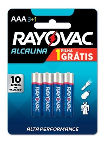 Pilha Alcalina Rayovac Aaa (palito) Caixa Com 48 Pilhas