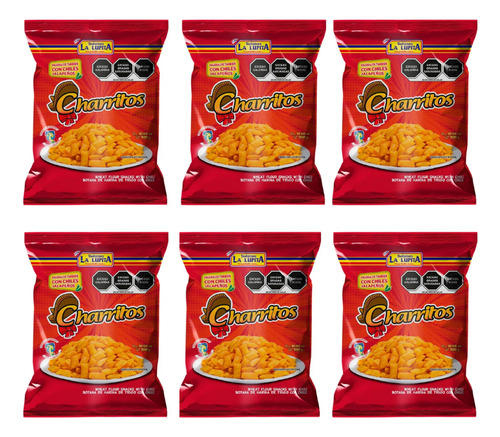 6 Bolsas De Charritos La Lupita 300 Gr Botana Yucateca