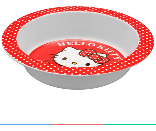 Prato Alimentação Bowl Infantil 450ml Hello Kitty Vermelho