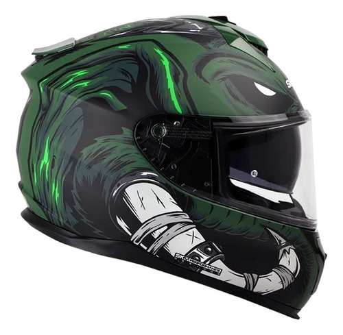 Casco Integral Modelo Shaft Pro Mammoth; Doble Visor 