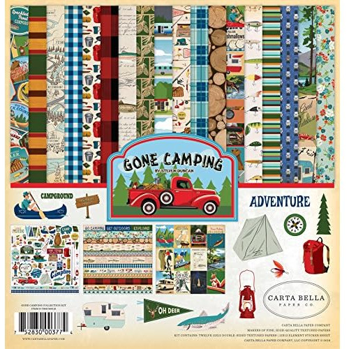 Gone Camping Collection Kit De Papel, 12 X 12, Multicol...