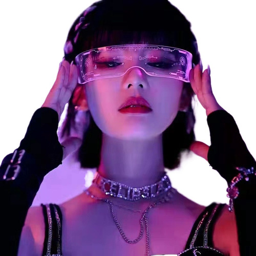Óculos Led Cyberpunk Óculos Led Futurista Balada
