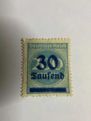 Sello Postal 1921 Alemania 30 Saufend