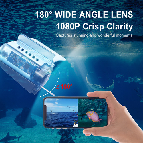 Cámara De Pesca Submarina De 1080p Con Aplicación Control Fi