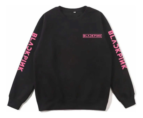 Saco Buso Buzo Cuello Redondo Diseño Black Pink K-pop Adulto