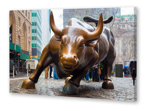 Cuadro Canvas Toro Wall Street Ny New York Finanza Economia