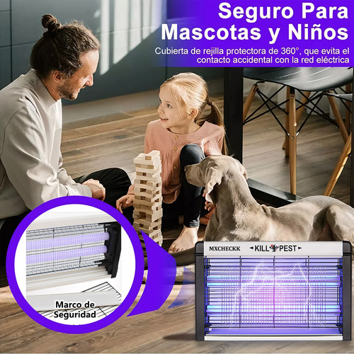 Lampara Mata Mosquitos Eléctrico Repelente Moscas 20w Uv