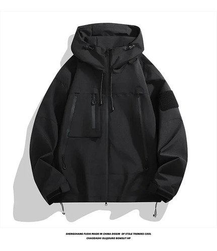 Chaqueta Casual Con Capucha Impermeable A Prueba De Viento P