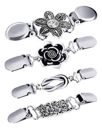 4x Suéter Pinzas Para Chal Cárdigan Broche Accesorio