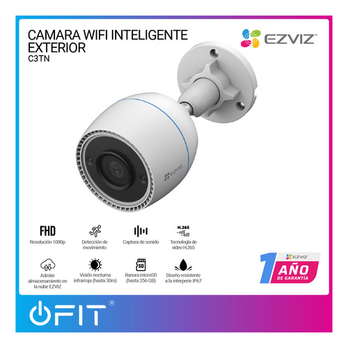 Imagen 2 de 8 de Camara Seguridad Wifi Ezviz C3tn 2mpx Vision Color 24hs