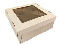 Comprar Caja Para Desayuno O Torta 30x30x12 Con Visor Blanco X100u
