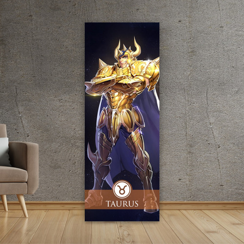 Imagen 3 de 8 de Cuadro Grande 30x80 Cm Saint Seiya Aldebaran Tauro Animeras