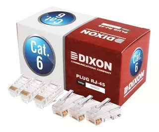 Conector Rj45 Cat6 Dixon Caja 100 Unidades Entrega Ya!!!