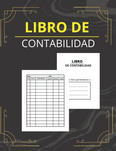 Libro De Contabilidad: Cuaderno De Contabilidad Ingresas Y G