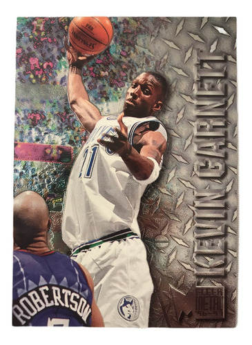 Kevin Garnett Fleer Metal #58 1996 Nba Basketball Card 2nd Y (Usado)