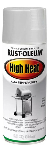 Aerosol Pintura High Heat Alta Temperatura Rust Oleum Plata