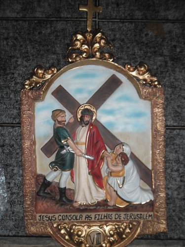 Via Sacra Resina 15 Quadros 65x40cm Frete Grátis Sul Sudeste