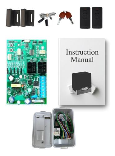 Kit Motor Ppa De Portão Eletrônico Dz Hub Wifi 600kg 2tx