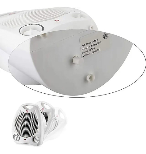 Calefactor Estufa Eléctrico 2 Niveles 2000w Portátil Luz
