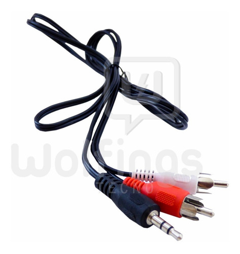 Imagen 5 de 6 de Cable Adaptador 2 Rca Macho A Mini Plug 3.5 Mm De 1,5 Metros