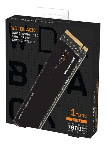 Wd Black Disco Ssd 1tb Sn850 Nvme Game M.2 2280 Wds100t1x0e