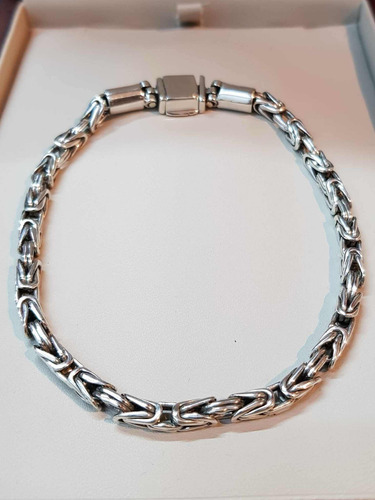 Pulsera Bali De Plata Ley .950 Tamaño Xl Grande 24 Cm.