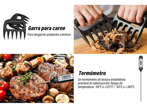 Kit Utensilios Parrillas Barbecue De Acero Inoxidable 25pcs