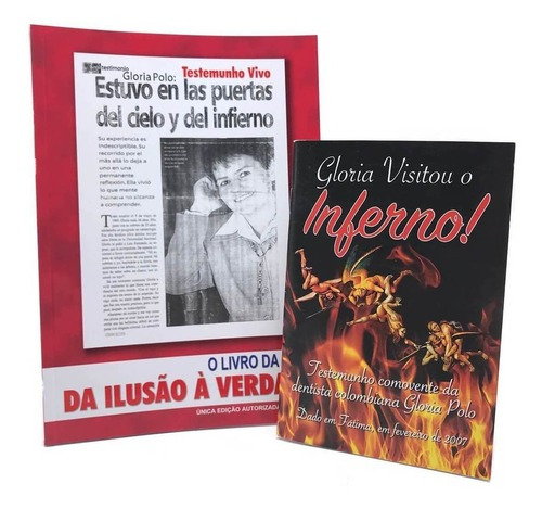Livros Gloria Polo - Gloria Visitou Inferno E Livro Da Vida