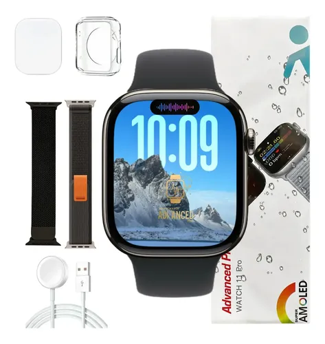 Relógio Smartwatch W11 Pro Series 11 Amoled Whatsapp Gps Nfc Preto SMARTWATCH ADVANCED PRO