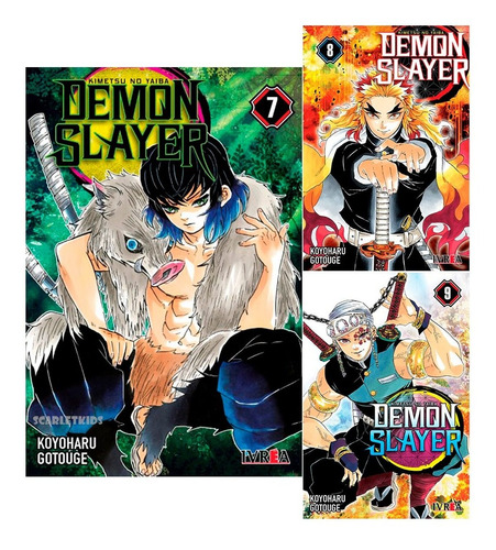 Imagen 1 de 6 de Manga Demon Slayer Kimetsu No Yaiba 3 Tomos Elige Tu Tomo Sk