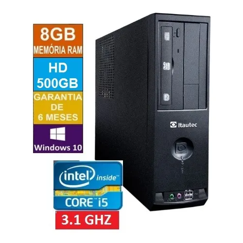 comprar Pc Computador Cpu Intel Core I5 + Ssd 128gb+500hd + 8gb Ram