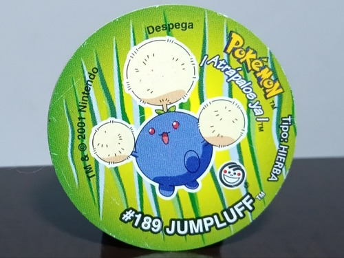 Tazo De Pokemón 3 #189 Jumpluff Con Sticker Sin Despegar (: (Usado)