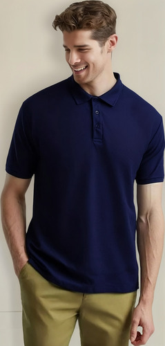 Playera Tipo Polo Fruit Of The Loom Caballero Casual Premium