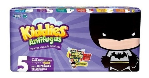 Pañales Kiddies Antifugas Etapa 5 Unisex 40 Piezas