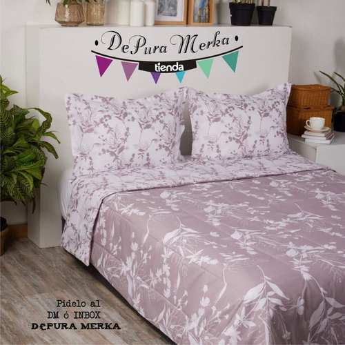 Imagen 1 de 1 de Edredon Reversible Quilt Cubrecama 2 Plazas