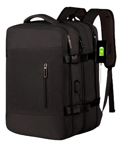 Mochila De Viaje Expandible De 18-35l Mochila Con Puerto Usb