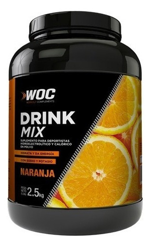 Drink Mix 2.5kg Woc - Bebida Isotonica Energizante Sabor Naranja