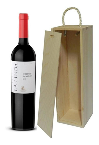 Estuche Madera Vino Finca La Linda Cabernet Sauvignon X750cc