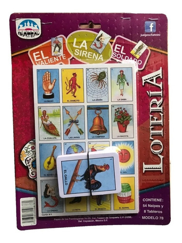 Juego De Lotería Mexicana Con 8 Tablas - Lotería Tradicional