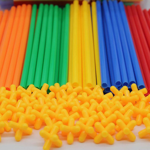 500 Bloques De Construcción De Juntas De Paja For Niños