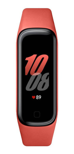 Samsung Galaxy Fit2 (Bluetooth) Sport 1.1" caja 46.6mm de plástico negra, malla scarlet de tpu SM-R220