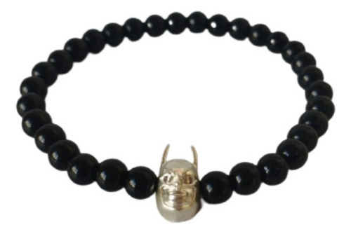 Pulsera De Piedras Naturales Ónix Negro Batman 