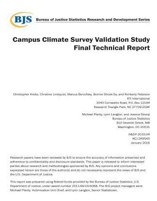 Libro Campus Climate Survey Validation Study Final Techni...