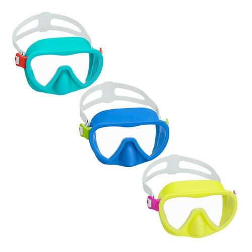 Mascara De Buceo Infantil Snorkel De Colores De Mayoreo 3 Pz