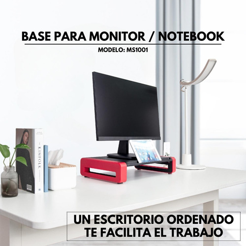 Base Eleva Monitor Notebook Organizador Escritorio