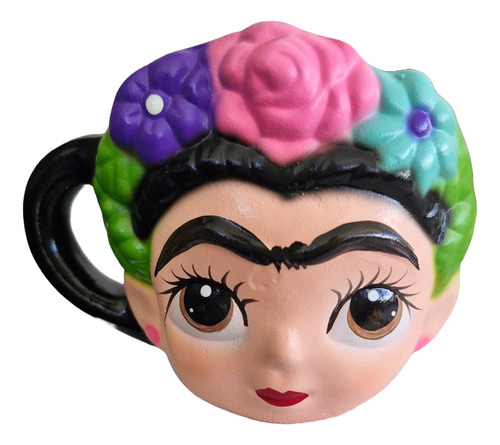 Taza Con Forma De Muñeca Frida Kahlo