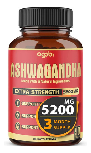 Ashwagandha Pimienta Negra Capsulas 6000mg Estres Y Ansiedad