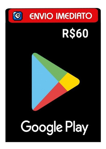 Cartão Google Play Gift R$60 Reais (r$30+r$30) Br Android