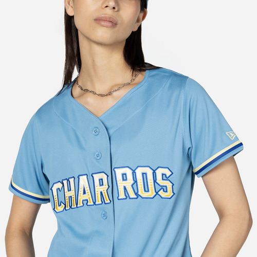 Jersey New Era Charros Jalisco Beisbol Lmb 25 Cielo Dama